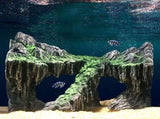 Resin -Aquarium Decoration Fish Tank Simulated Rock Mountain Ornament Rocks Cave for Fish Rest Hide V1370-AZ4-08133