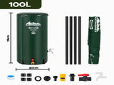 Weisshorn 100L/22Gal Collapsible Rain Barrel PVC Water Tank Collection Storage for Garden Irrigation RBT-HY-100L-GN