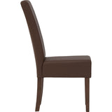 Mesi Dining Chair x2 - Cocoa Legs Mocha Colour Vinyl Upholstery V656-241346