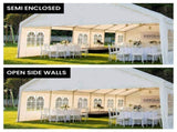 Wallaroo 12m x 6m Outdoor Event Gazebo Party Tent Marquee Wedding Canopy Shade - White GAZ-CPT-612