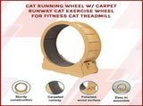 Cat Running Wheel w/ Carpet Runway Cat Exercise Wheel for Fitness Cat Treadmill V63-841891