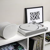 Victrola Stream Pearl Wi-Fi & Bluetooth Turntable - White/Silver V398-VPT-3000-WSL-INT