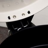 5L Round Lidded Trash Can Foot Pedal Garbage Bin for Kitchen Bathroom Hotel-White V1161-100815