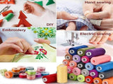 Pre-Wound Sewing Machine Thread Set 72 pcs 36 Colors Compatible 365 Meters Per Spool V1188-YGM-01501-1