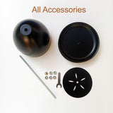 Iron Candle Warmer Lamp with Elegant Egg-Shaped Shade, Safe Flameless Scent Melting for Cozy V1341-ZY-CL9PZAWH-BLACK