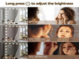 Embellir 90x60cm Makeup Mirror Large Hollywood Vanity Mirror with 18 Dimmable LED Bulbs MM-E-FRAME-6090LED-WH