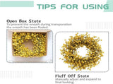 22 Inch Bright Yellow Forsythia Flower Wreath for Front Door, Spring Artificial Flower Wreath for V1258-DP02-C-2655