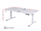 Artiss Electric Standing Desk Height Adjustable Gaming Desk Home Office 140cm HASD-ET156E-GAME-WH-AB