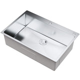 Kitchen Sink, 304 Stainless Steel Drop-In Sinks, Top Mount Single Bowl Basin with Accessories V952-QRSSCTSPDCY335P1LV0