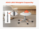 Saddle Rolling Stool, PU Leather Rolling Stool with Wheels, 360&deg Swivel Drafting Stool with V952-MADBSJSMADWKZES31V0