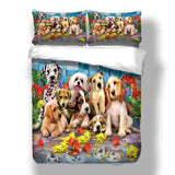 Cucciolo Garden Puppy Parade Quilt / Doona / Duvet Cover set V745-AQ041874E3