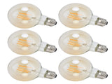 6 Pcs LED Filament Bulbs Dimmable 4W E27 Medium Base Vintage Warm Light Golden Bulb for Home V1294-YM0718-3119210199911
