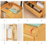 Wooden Hall Stand Modern Style Minimalist Home Floor Coat Rack with Drawer V63-840701