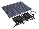 22W Solar Panel Double Exhaust Fan Kit 12V Solar Fan for Chicken Coop Dog House Greenhouse Shed RV V1294-YM0901-3113250238311