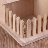 Wooden Bird House Fence Birdhouse Hanging Decoration Practical Bird Nest Wooden Box V1294-YM0721-10194224