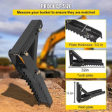 32 inch Backhoe Excavator Thumb Attachments Weld On Adjustable Boom Tractor Excavator 1/2Inch Teeth V952-FCMZ32INCBH12MM01V0