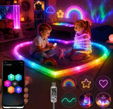 3M Dragon Scale Woven LED Rope Light Bluetooth App, 5V USB4M Dragon scale woven LED rope light V1107-124-17469-MLT-3M