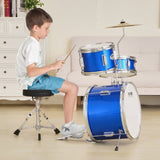 VEVOR Kids Drum Set, 3-Piece, 355.6 mm Beginner Drum Set with Adjustable Throne Cymbal Pedal Two V952-SJTJZGSGZ14LBTYZAV0