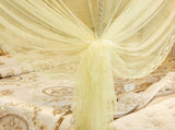 Luxury PrincessThree Side Openings Post Bed Curtain Canopy Netting Mosquito Net Bedding V1294-YM0901-JY19727-03