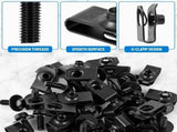 120 Pcs Body Bolt U Nut Kit, Carbon Steel Construction, Accurate Fastening, for Most Car Fastening V1366-AZ2-W-15517