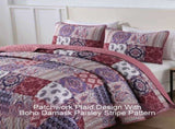 Red Paisley Patchwork Haven Coverlet Bedspread Set V745-AC080579Q13U