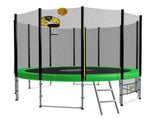 Kahuna Blizzard 10 ft Trampoline with Basketball Set Green TRA-BLZ-10-GN-BB