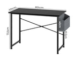 Levede Computer Desk Study Table with Storage Bag Home DH1058-BK-AU