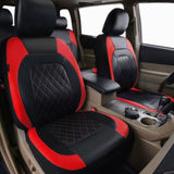 Full Set Car Seat Covers, Premium Waterproof PU Leather Cushion Protectors, Split Front and Rear V1192-AZ-W-9849