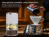 Electric Burr Coffee Grinder - Mini Automatic Bean Mill with LED Atmosphere Light V1263-JX-4443