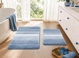 Bathroom Rugs,Ultra Soft Absorbent Bath Mat,Beige Non-Slip TPR Backing Stays in Place, Machine V1107-113-76917-BLU4