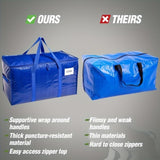 Blue White large capacity bin, home organisation, toy, clothes, durable V1347-127-WHI-65382
