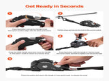 Retractable Ratchet Straps, 25.4 mm x 3 m, Tie Down Straps with S Hooks, 544 kg Break Strength, 4 V952-SXGJLD1INCH1LTOCP001V0