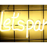 Neon Sign Sign, USB & Battery Operated Lets Party LED Light for Birthday Wedding Friend Party V1366-AZ2-W-06005