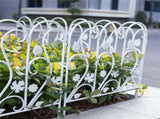 5PCS Decorative Garden Fence Folding Patio Fences Rustproof 59.5x62cm Landscape V767-XJJ516-WT-G2