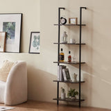 VEVOR Industrial Square Pipe Shelf 5 Tier 48x30x178cm Wall-Mount for Bedroom V952-JSGZWJFGHMBHGMXTKV0