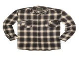 Mens Flannelette Long Sleeve Shirt 100% Cotton Check Authentic Flannel - Full Placket - Black V563-FS-FP20-99-7XL
