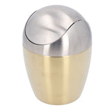Desktop Small Trash Can Multipurpose 304 Stainless Steel Mini Trash Can with Lid for Tabletop V1294-YM0710-3117230259811