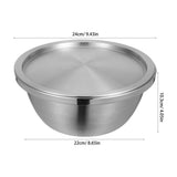 1 Set Stainless Steel Mixing Bowl for Food Storage with Lid for Home Cooking V1370-AZ4-15331