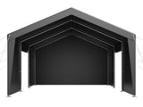 Carport Car Canopy 12x20FT Heavy Duty Car Shelter with Sidewalls White V952-FBSJSQCCKHS886LB9001V0
