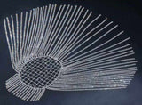 Women's long tassel water drill cap crystal baffle head chain hair jewelry wedding hair V1192-AZ-W-13673