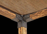 Roof Pergola Gazebo Shed Matte Black Steel Brackets and Coffee Screen DIY Kits V63-848301