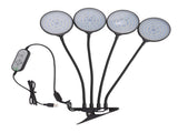 60W 4 Head LED Plant Growing Lights USB Power Supply Clip On Grow Lamp with 5 Dimmable Light Modes V1294-YM0718-3119220137611