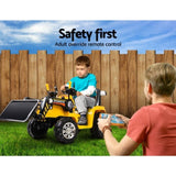 Rigo Kids Electric Ride On Car Bulldozer Digger Loader Remote 6V Yellow RCAR-BULLDOZER-YL