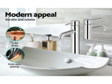 Cefito Bathroom Basin Mixer Tap Round Tall Faucet Vanity Laundry Chrome TAP-A-81H14-SI