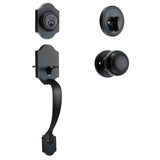 Front Door Handle and Deadbolt Set, Matte Black Front Door Lock Set with Interior Knob, Single V952-XNSBYGHDSHXLS59N0V0