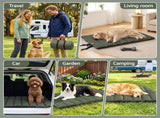 i.Pet Outdoor Dog Bed Large Water-resistant Washable Foldable Travel Dog Mat Green DBED-ROLL-GN