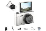5K Digital Camera 18X Zoom Flip Screen Shoot Camera 64GB Memory Card-Black V1263-JX-7685