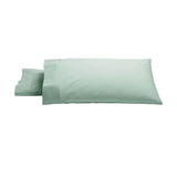 Bianca Pair of Heston Cotton Percale King Pillowcases Sage V442-BCA-PILLOWC-HESTON-SAGE-KI