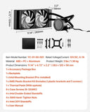 VEVOR CPU Liquid Cooler AIO CPU Water Cooler with ARGB Light & 120 mm PWN Fans V952-CPULQFSSLDPB56R3VV9