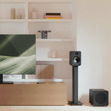 Kanto REN 200W Powered Bookshelf Speakers with HDMI ARC, USB-C, and Bluetooth 5.3 - Matte Black, V398-KO-RENMB-I